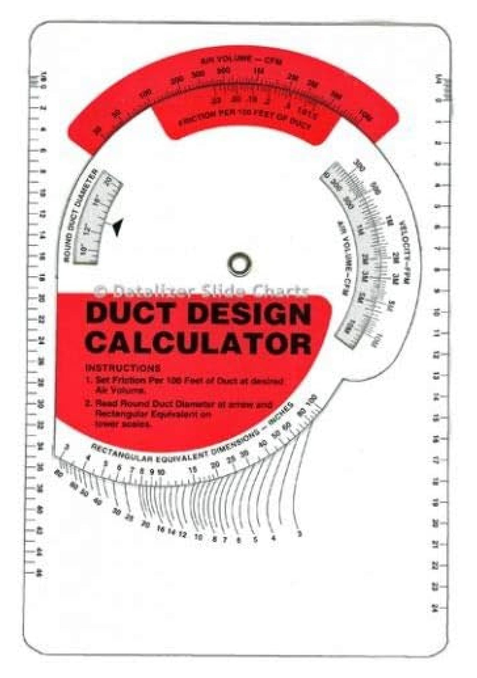 Duct Design Calculator Wheel