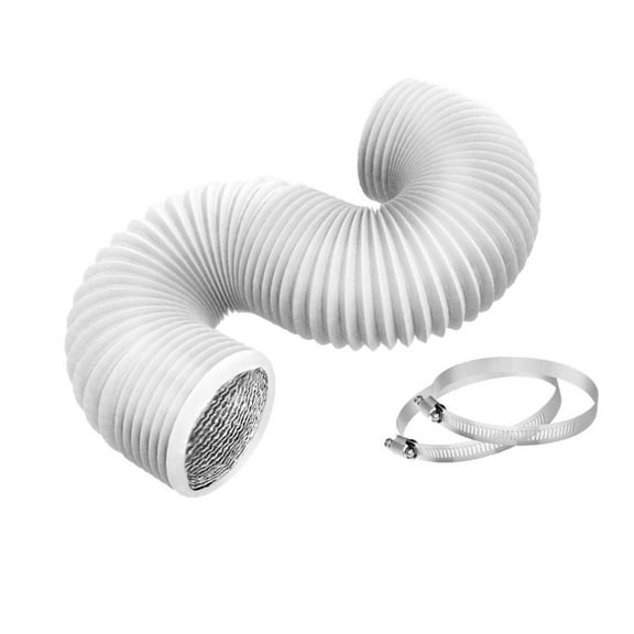 Duct Hose Dryer Vent Hose with 2 Clamps PVC and Aluminum Flexible Duct