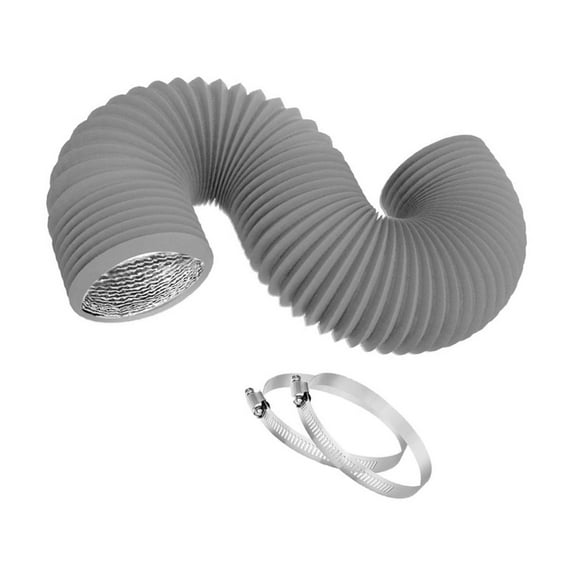 Duct Hoses Dryer Vent Hoses with 2 Clamps PVC and Aluminum Flexible Duct for Heating Cooling Ventilation and Exhaust