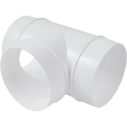 Repa Market 4" Inch Plastic White 3 Way T Joint - Duct Splitter, Round Duct Hose Connector