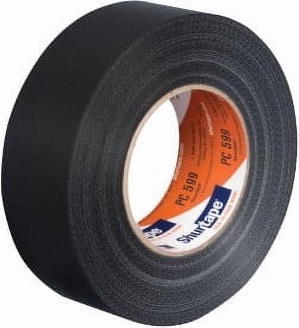 Duct Tape 10 Mil, Black Cloth 2" x 60 yds. 24 Rolls [48mm x 55m]