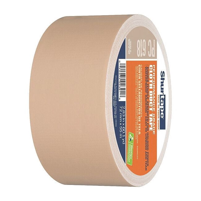 Duct Tape, Tan, 60-1/8 yd L, 2-7/8 in W 105478