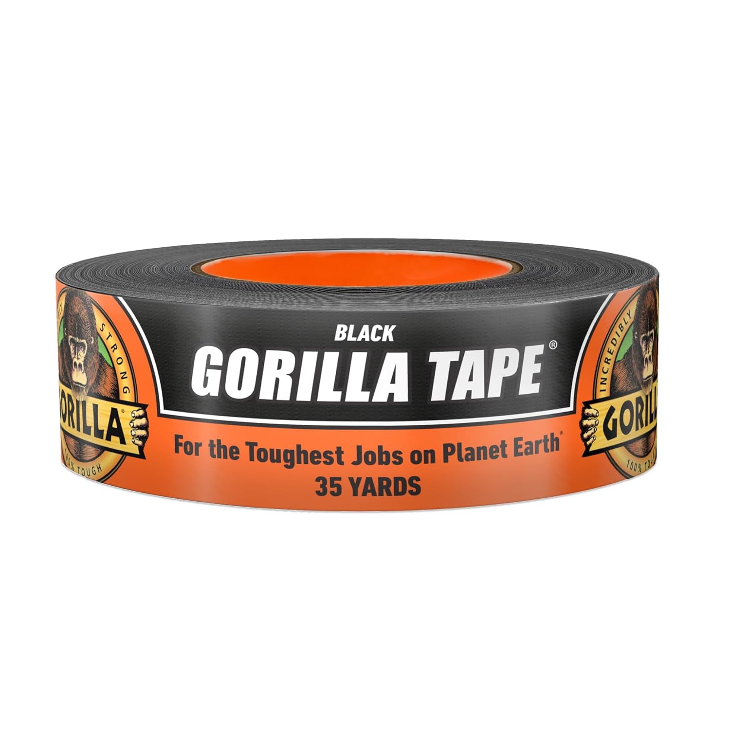 Duct Tape, Black 1.88" x 35 yd (Pack of 1) - Heavy Duty and Weather Resistant for Indoor or Outdoor