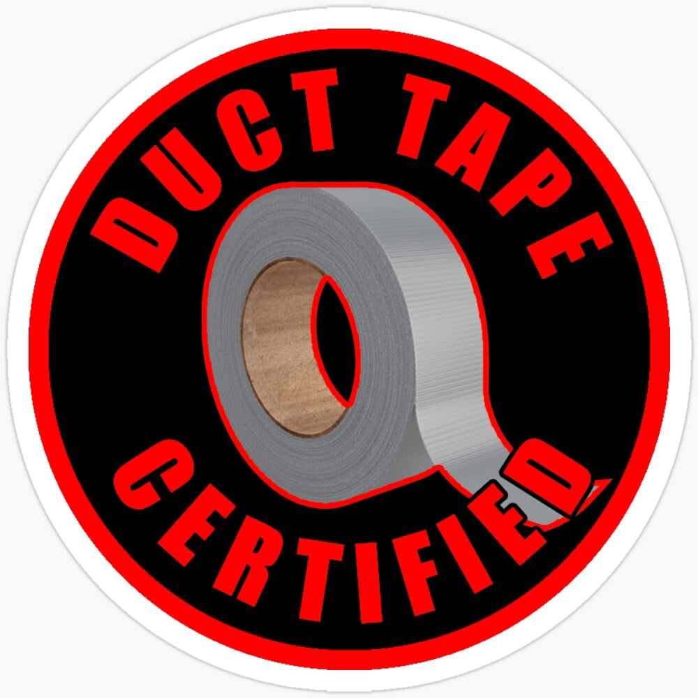 Duct Tape Certified Sticker Phone Decal Water Bottle Stickers Car ...