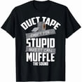 thumbnail image 1 of Duct - Tape Graphic Tee, Tops Has Bold “Fix & Muffle” Design, Round Neck Regular Fit T-shirts, Size(S-5XL), 1 of 5