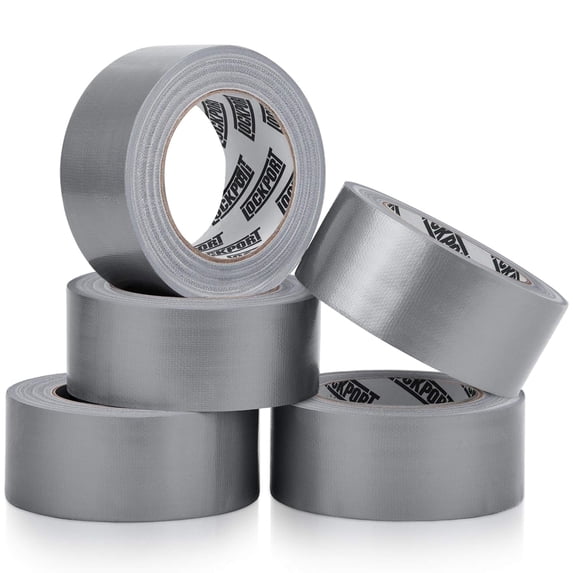 Lockport Silver Duct Tape Strong Flexible Waterproof 5 Roll 1.88 Inch x 30 Yards
