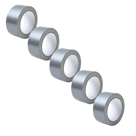 Duct Tape Heavy Duty Waterproof, 5 Rolls Thickness Strong Adhesive Sticky, No Residue, Easy Tear by Hand for Home Repairs Indoor Outdoor Crafts Packing HVAC and Construction, Gray