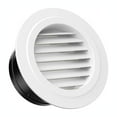 Duct Vents Round Louvered Vents Interior ABS Grille Ventilation Wall ...