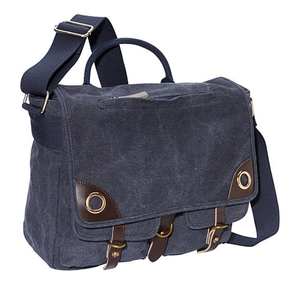 Ducti "Blue Angel" Canvas Laptop Messenger Bag - Navy Blue