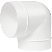Repa Market 4  Inch Plastic 90 Degree Elbow - White Round Ducting Pipe Connector