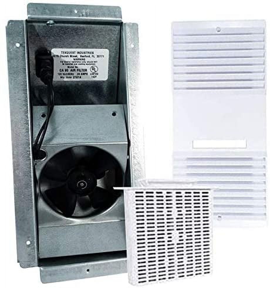 Ductless Exhaust Fan Grille Louver, Motor Metal Mount Housing (APack