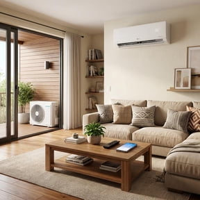 Ductless Mini Split Air Conditioner & Heat Pump, 9000 BTU, 20 SEER2, WiFi Remote Control, Complete Installation Kit, 208-230V, Cools 450 Sq.Ft