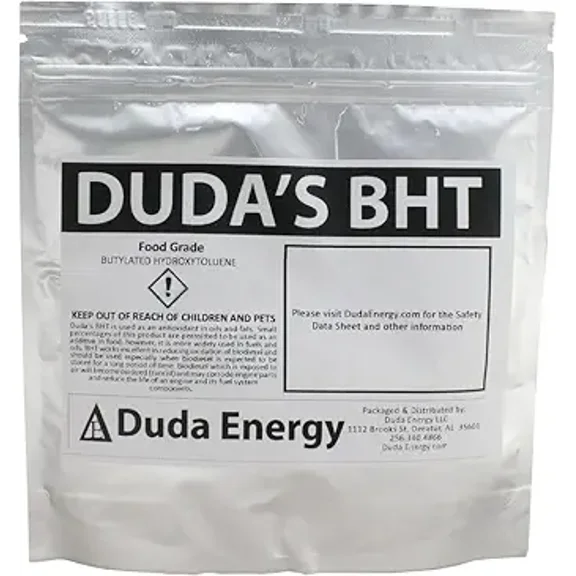 Duda Energy Butylated Hydroxytoluene (BHT) 99+% Purity Granular White Crystals, 2lb