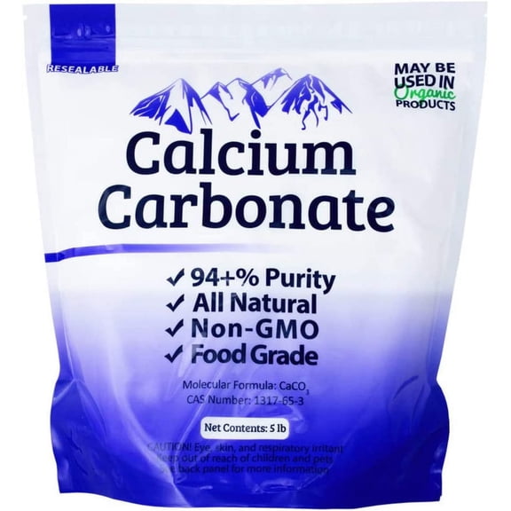 Duda Energy Food Grade Calcium Carbonate Powder, 97+% Typical Purity, 25 lb Bag
