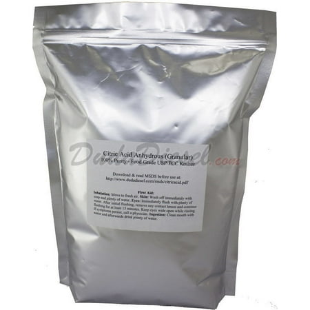 Duda Energy Food Grade Citric Acid Fine Granular 99.5+% Purity Organic Non-GMO, 15lb