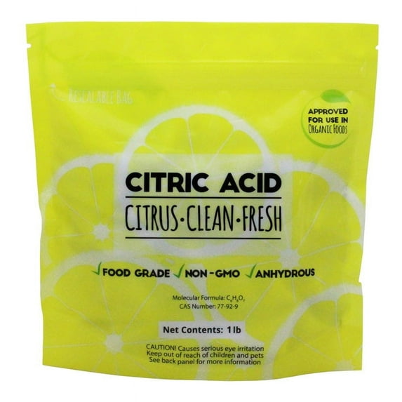 Duda Energy Food Grade Citric Acid Fine Granular 99.5+% Purity Organic Non-GMO, 1lb