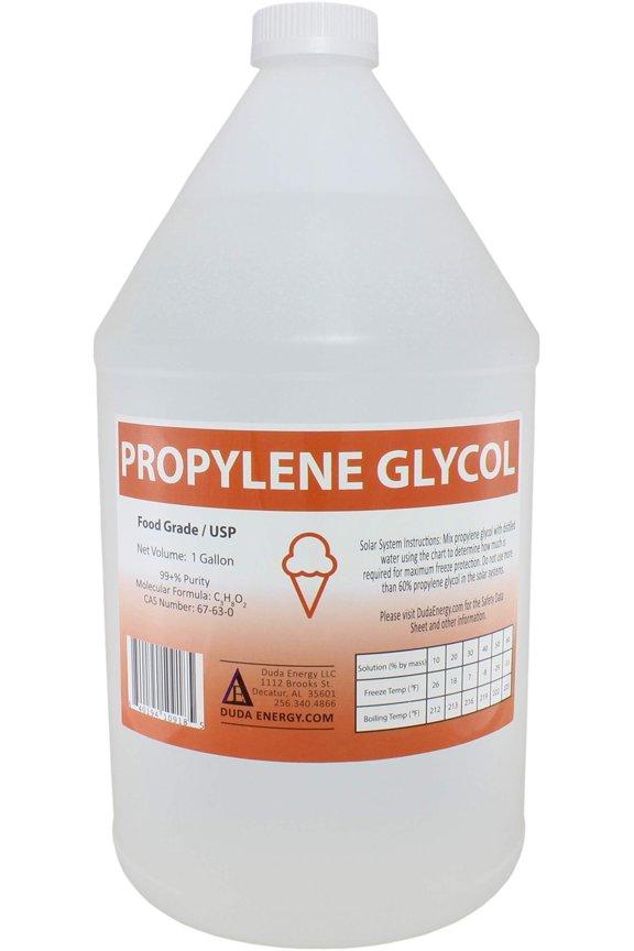 Food Grade Propylene Glycol, 99.5+% Purity, FG, 1 Gallon Jug, Pack 2