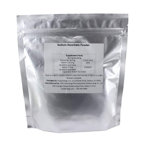 Duda Energy Food Grade Sodium Ascorbate - 99+% Purity, Bioactive Non-GMO, 5 lb