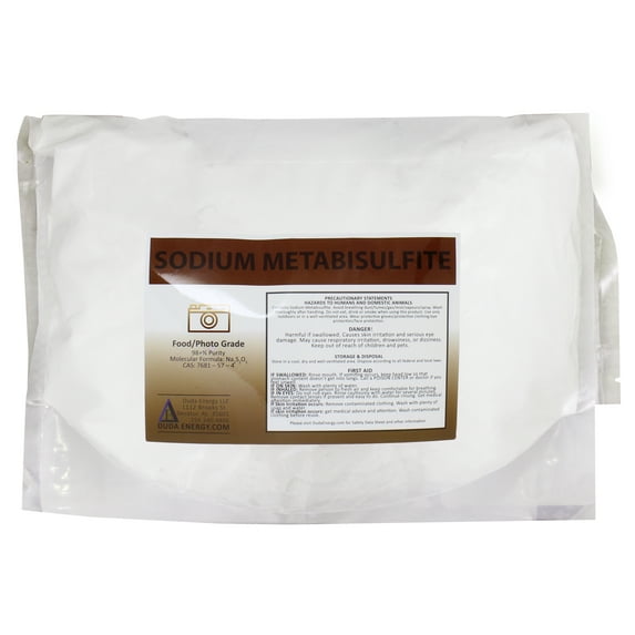 Duda Energy Food Grade Sodium Metabisulfite, 98.6%+ Purity, White Granular Solid Crystals, 10 lb, 2 Pack