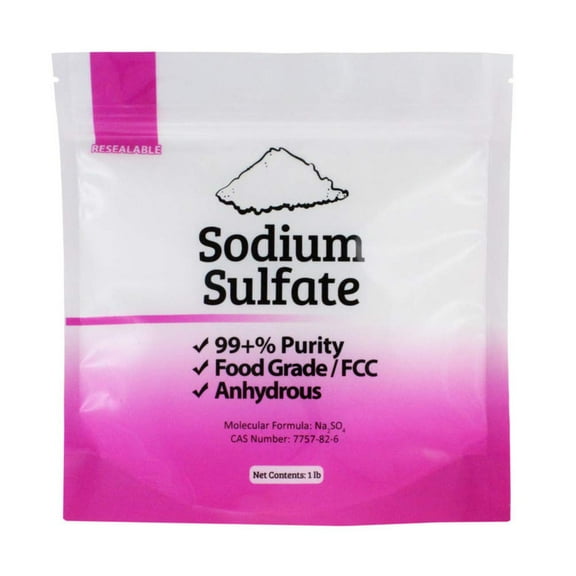 Duda Energy Food Grade Sodium Sulfate, 99+% Purity Natural Crystalline Sodium Sulfate, 1 lb bag