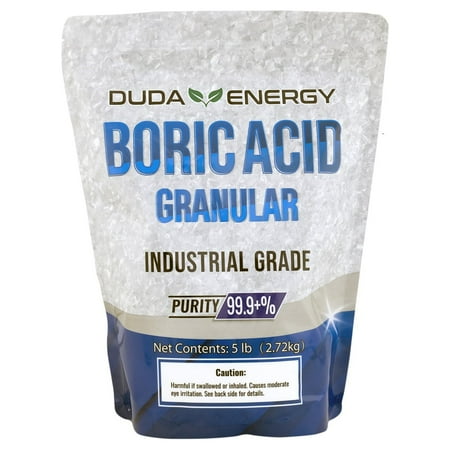 Duda Energy Industrial Grade Boric Acid Powder 99.9+% Purity Light Dusty Powder, 5lb, 1 Pack