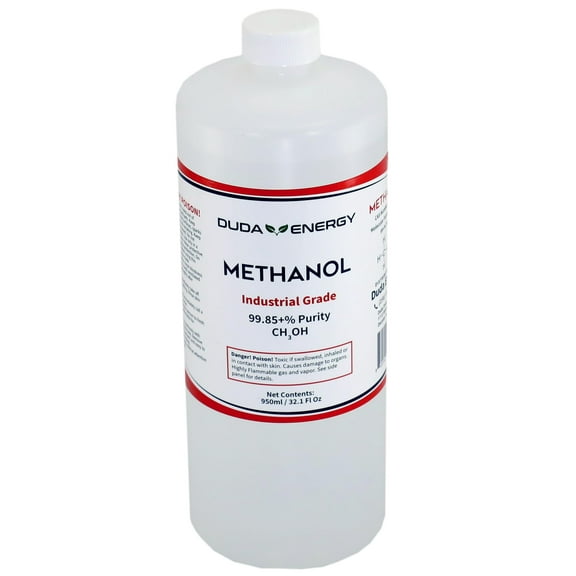 Duda Energy Industrial Grade Methanol, 99.65+% Purity Methyl Alcohol, 950 ml Bottle