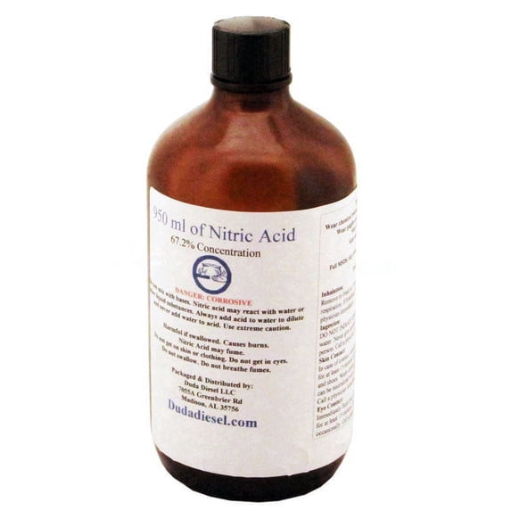 Duda Energy Industrial Grade Nitric Acid, 67.2% Purity, 950 ml