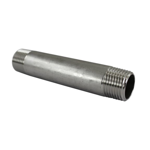Duda Energy Pipe Fitting & Coupler Barrel Nipple 1/2" NPT Threaded Ends