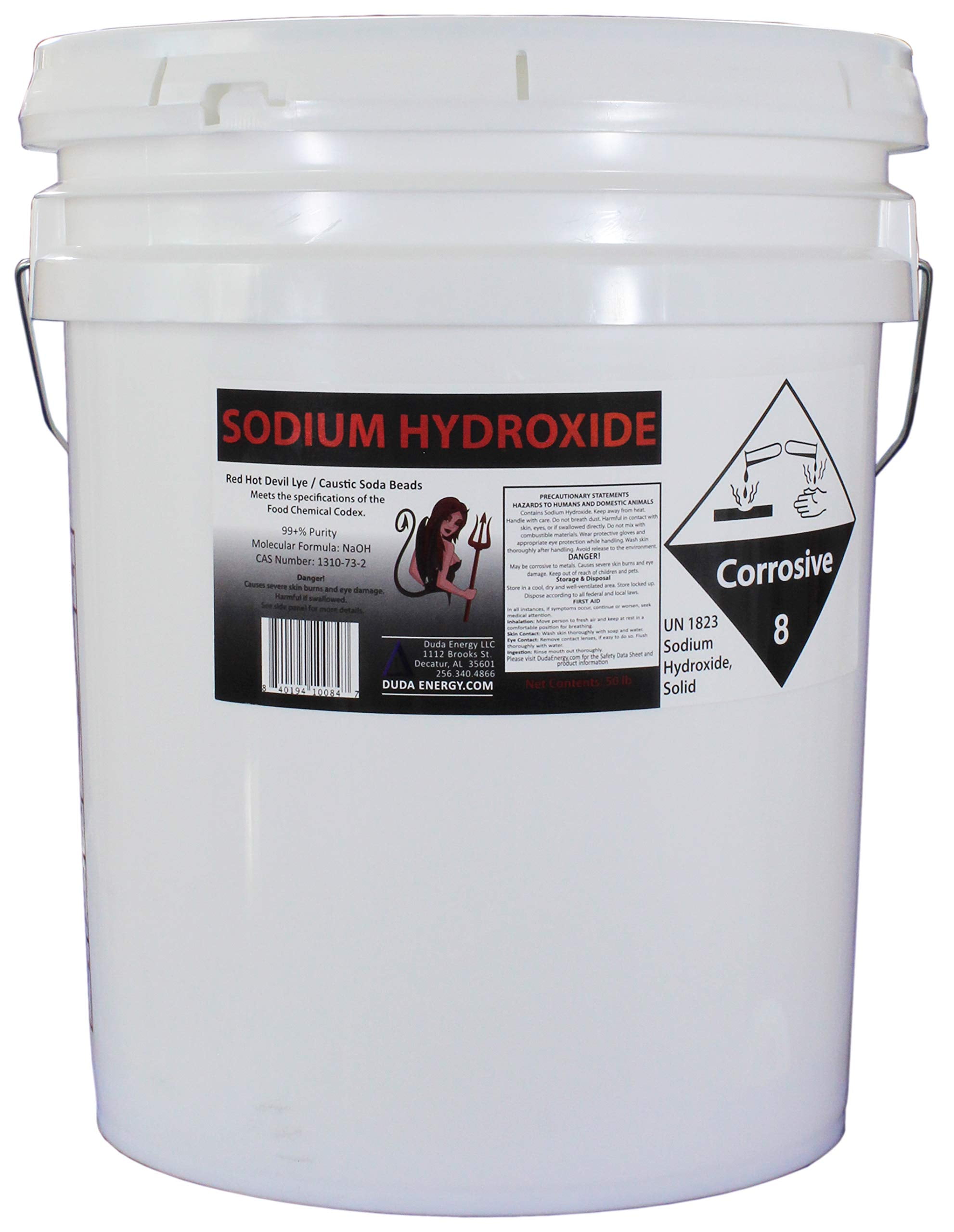 Duda Energy Red Hot Devil Lye 99+ Pure Sodium Hydroxide, 25KG Import