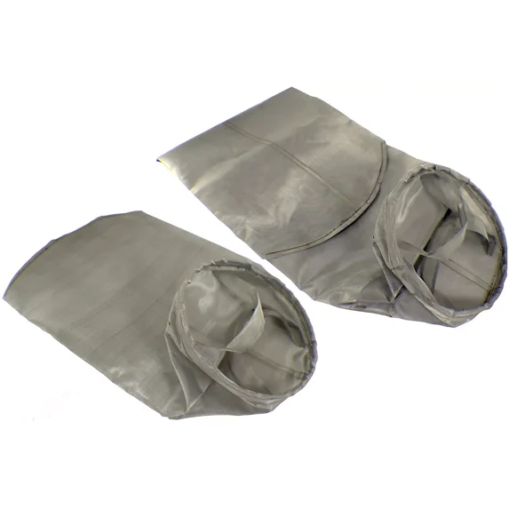 Duda Energy UPC SS1P2SSW:180 Filter Bag, 7" x 32", 180 Mesh/82 Micron Welded Sus304 Ring, Dual SS304 Hanging Straps, 304 Stainless Steel