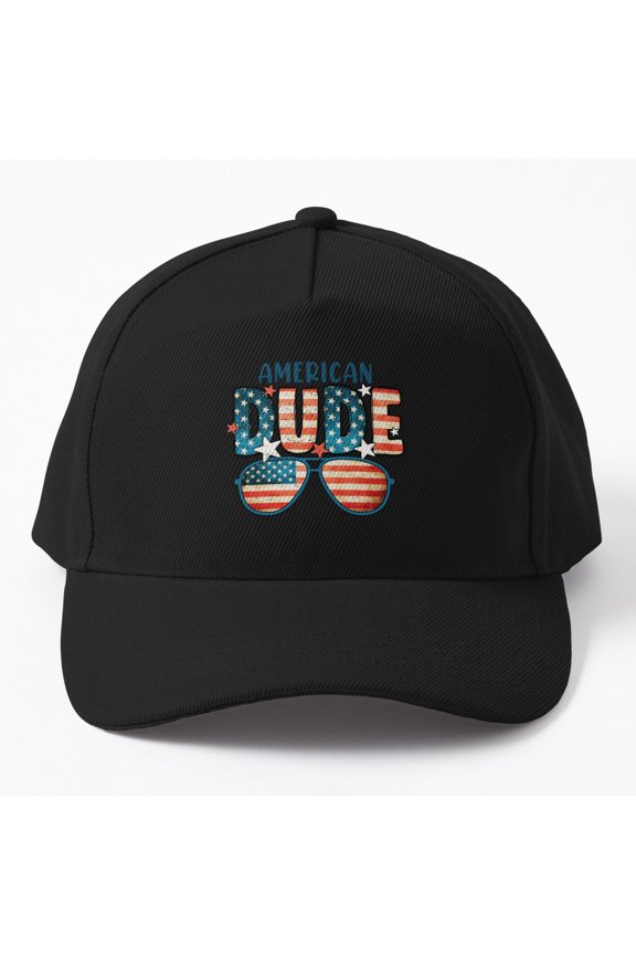 Dude Baseball Cap, Simple Casual Statement Graphic Design, Classic Everyday Gift Style Hat