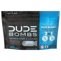 Dude Bombs 2 in 1 Pods Blue Blasst Air Freshener & Cleaner 40 Ea