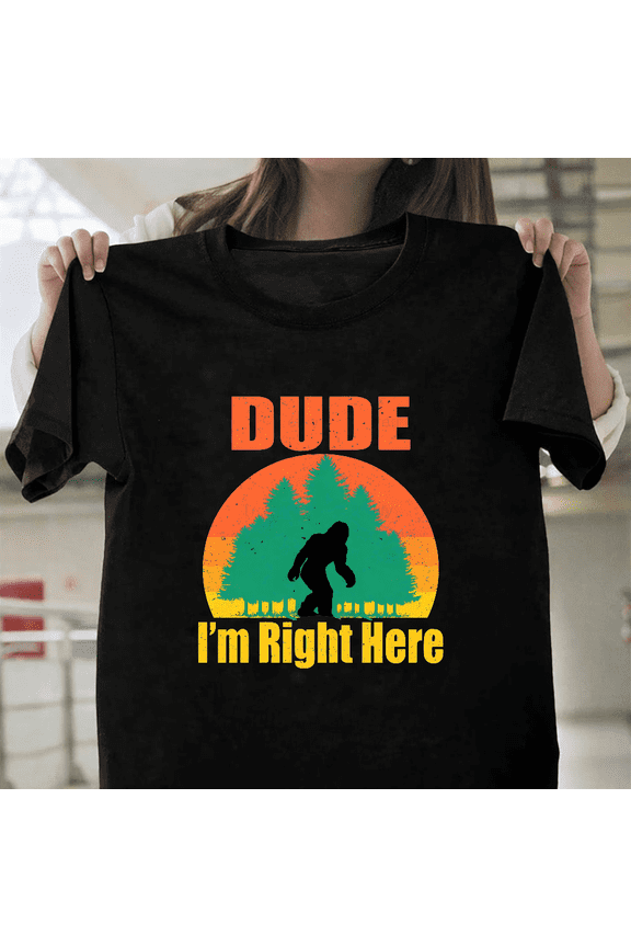 Dude Funny Sarcastic Minimalist Humor Quote Graphic Apparel Unisex T-Shirt, up to size 3XL.