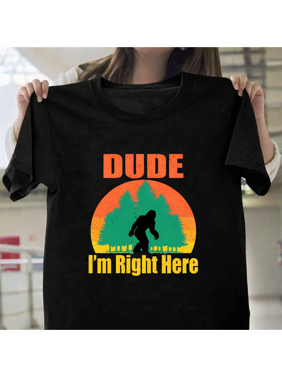 Dude Funny Sarcastic Minimalist Humor Quote Graphic Apparel Unisex T-Shirt, up to size 3XL.