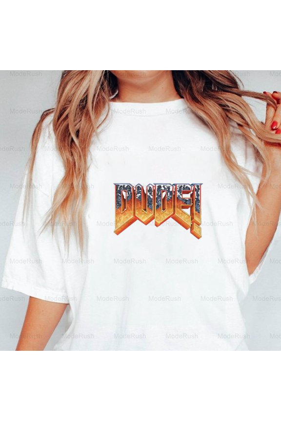 Dude Funny Sarcastic Minimalist Humor Quote Graphic Design Unisex T-Shirt, up to size 5XL - Daily Wear Essential-TS WHITE