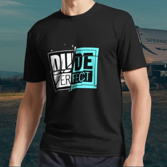 Dude.Perfec Active Logo T-Shirt Funny Size S to 5XL