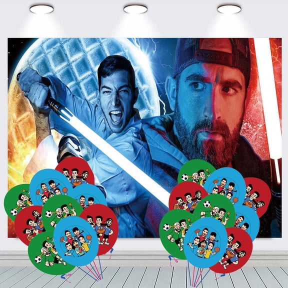 Dude Perfect Birthday Balloons Party Supplies Banner Backdrop Background Taspestry Poster Wall Decor
