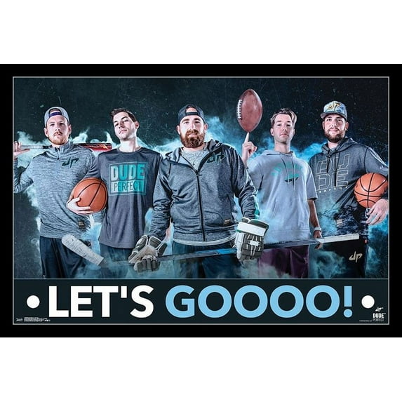 Dude Perfect - Let's Go Laminated & Framed Poster Print (34 x 22)