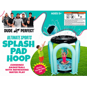 DUDE PERFECT SPLASH PAD HOOP INFLATABLE WATER BASKETBALL GAME FOR KIDS OUTDOOR BACKYARD TOY