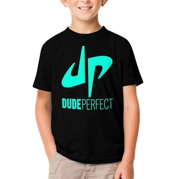 Dude Perfect T-Shirt for Boys And Girls, Funny Short Sleeve Shirts for Kids, 3D Print Novelty Graphic Tee Shirt, Comfortable Breathable Fabric
