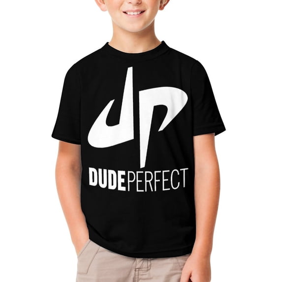 Dude Perfect T-Shirts for Boys Girls, Kids Short Sleeve Shirts, Funny Novelty Tee, Youth Casual Crew Neck Tops, 4-14 Year