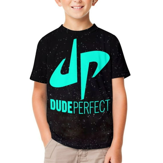 Dude Perfect T-Shirts for Boys Girls, Kids Short Sleeve Shirts, Funny Novelty Tee, Youth Casual Crew Neck Tops, 4-14 Year