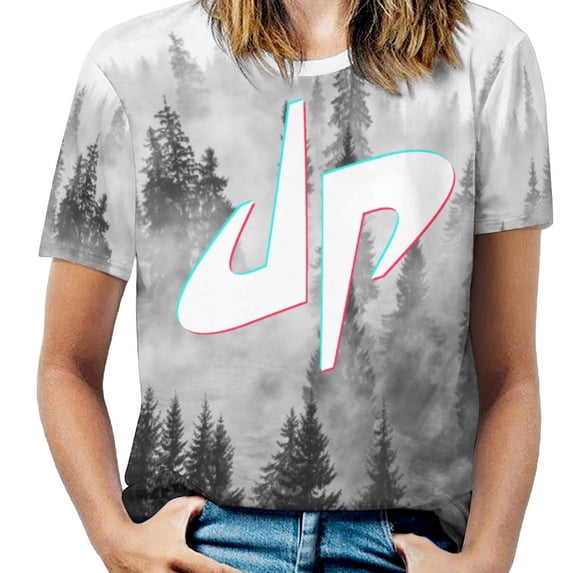 Dude Perfect T-Shirts for Women, Fasion Oversize Short Sleeve Shirts, Casual 3D Print Tee, S-6XL