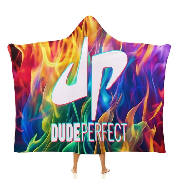 Dude Perfect Wearable Blanket Hoodie, Warm And Cozy Oversized Blanket Hoodie for Kids Adults, Cloak Hooded Blanket, Gifts for Christmas