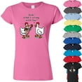 thumbnail image 1 of Dude What Is Wrong With You Printed Lady T-shirt Funny Chicken Tee Color Black, 1 of 2