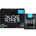 thumbnail image 1 of DUDE Wipes On-The-Go Flushable Wet Wipes - 1 Pack, 30 Wipes - Unscented Extra-Large Individually Wrapped Wipes with Vitamin E & Aloe - Septic and Sewer Safe, 1 of 3