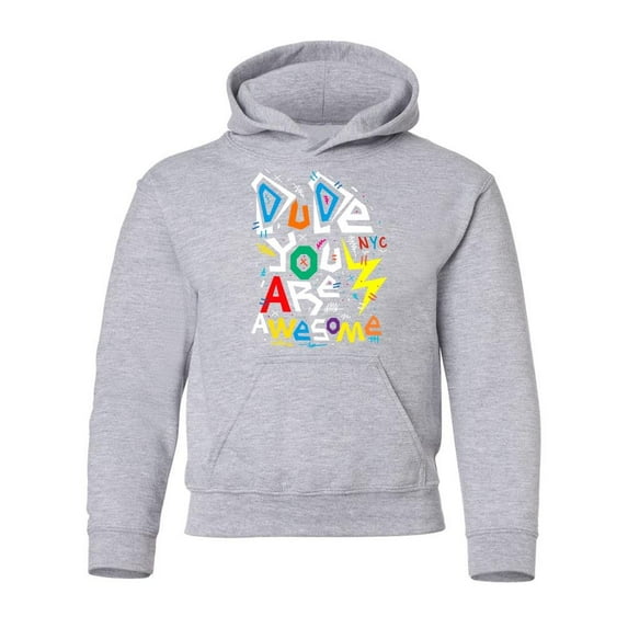 Dude You Are Awesome Hoodie Juniors -Image by Shutterstock, Large