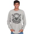 thumbnail image 1 of Dudes Before Attitudes Funny Single Men's Long Sleeve Tee T Shirt Brisco Brands S, 1 of 6