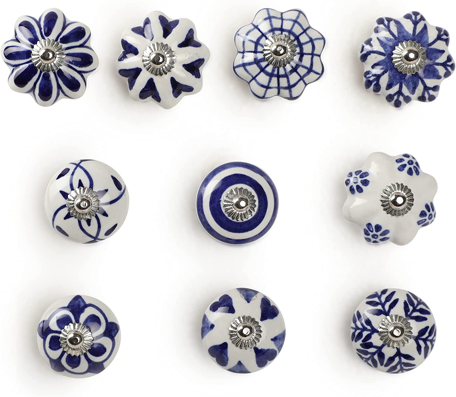 blue and white dresser knobs Dudki Ceramic knobs and pulls for Dresser Drawers Blue and White, 10pcs