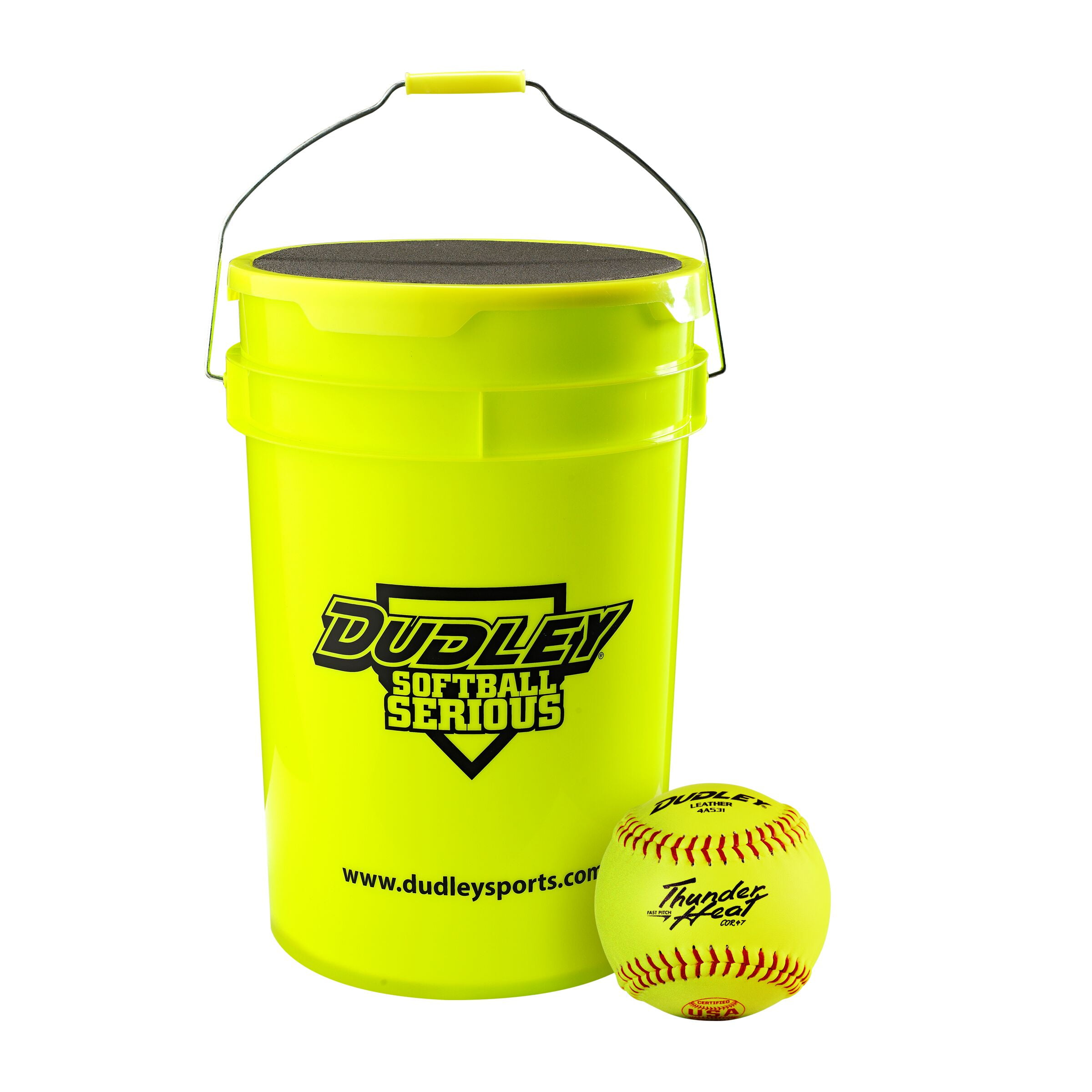 Dudley 11" USASB Thunder Heat Fastpitch Softball 1-Dozen Bucket